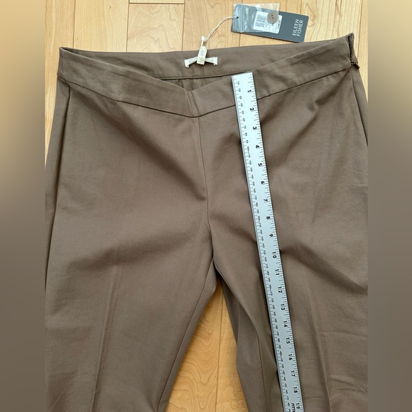 ๐ Eileen Fisher Slim Organic Cotton Trouser ๐in Driftwood - Picture 3 of 8